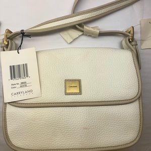 NWT Vintage Carryland America white cream purse handbag with accessories
